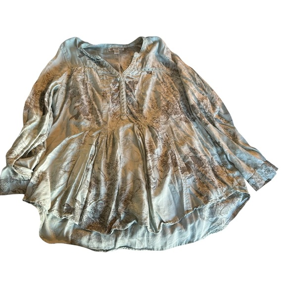Vintage America Tops - Vintage America Women's Blouse in Light Gray